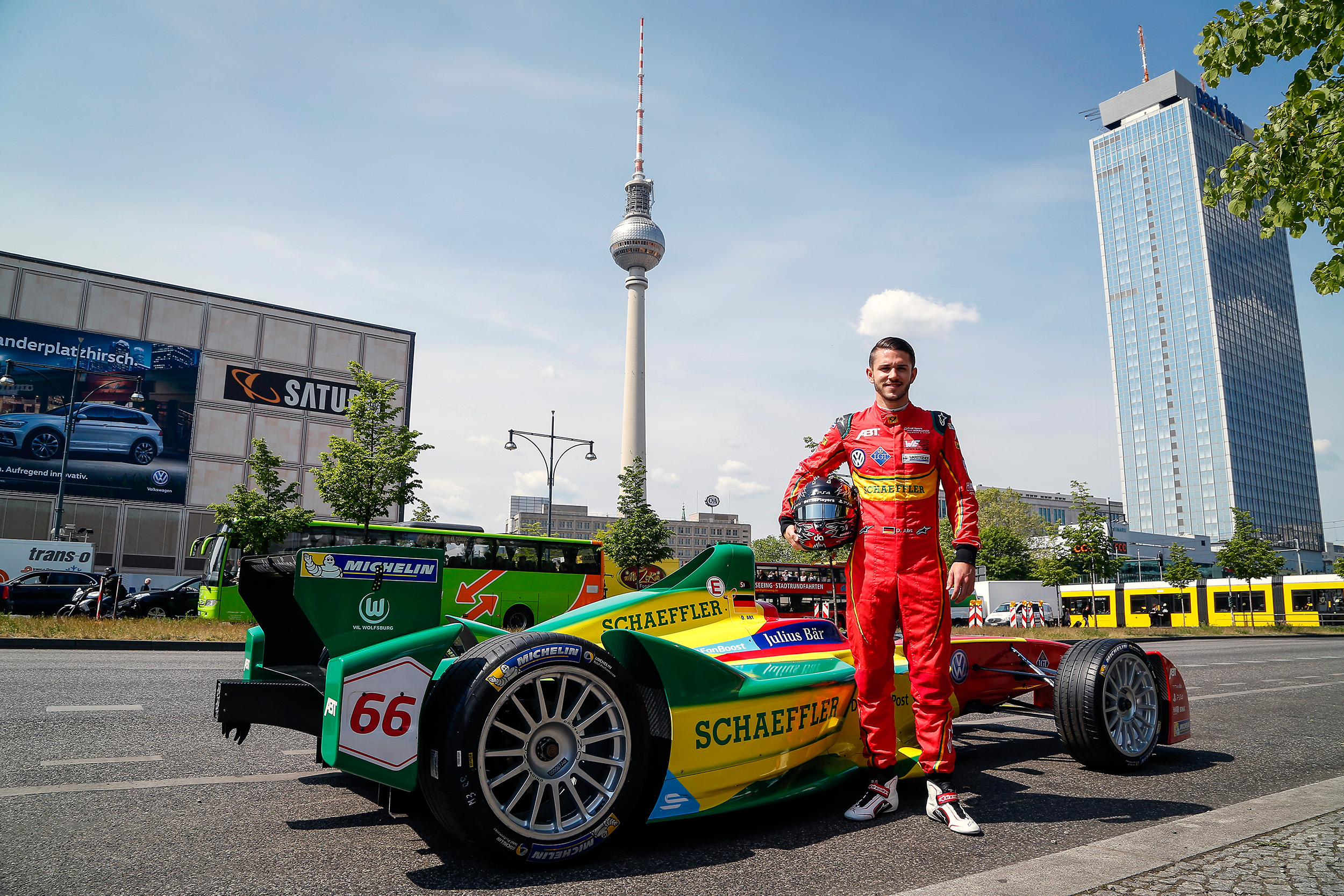 Daniel Abt Drives the Formula E Car Around Berlin